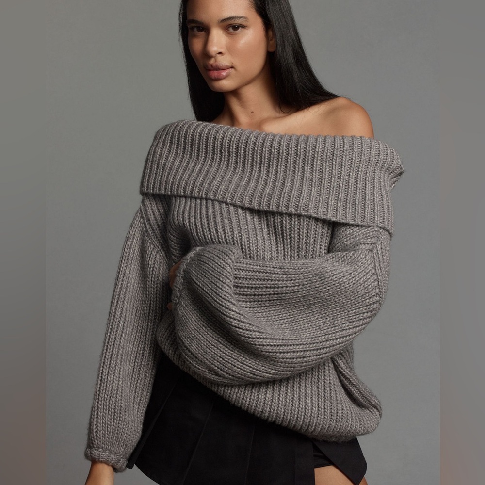 Mare Mare Oversized “Asymmetrical Foldover Sweater”